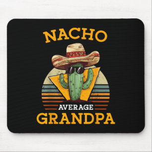 Nacho Average Grandpa Funny Mexican Papa Retro Cin Mouse Mat