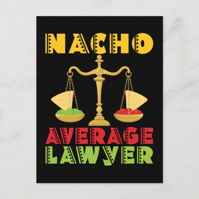 Nacho Average Lawyer Funny Cinco de Mayo Postcard (Front)