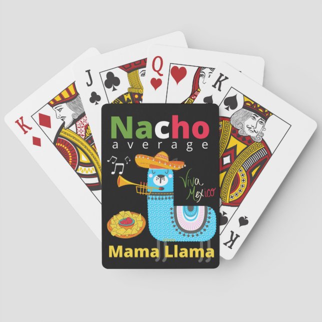 NACHO AVERAGE MAMA LLAMA cinco de mayo gift        Playing Cards (Back)