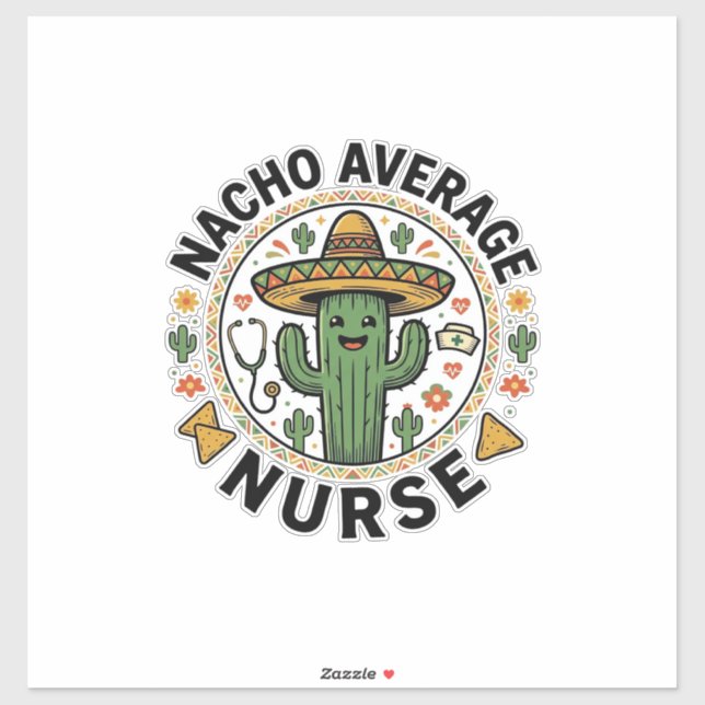 Nacho Average Nurse Cactus Fiesta Shirt Design_1 (Sheet)