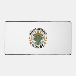 Nacho Average Nurse Cactus Fiesta Shirt Design_1 Desk Mat