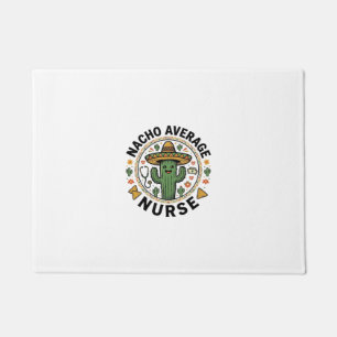 Nacho Average Nurse Cactus Fiesta Shirt Design_1 Doormat