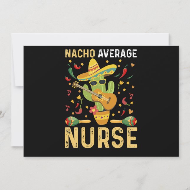 Nacho Average Nurse Cinco De Mayo Mexican Nursing Thank You Card (Front)