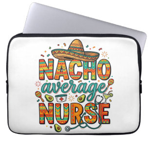 Nacho Average Nurse Fiesta Vector Shirt Design_1 Laptop Sleeve