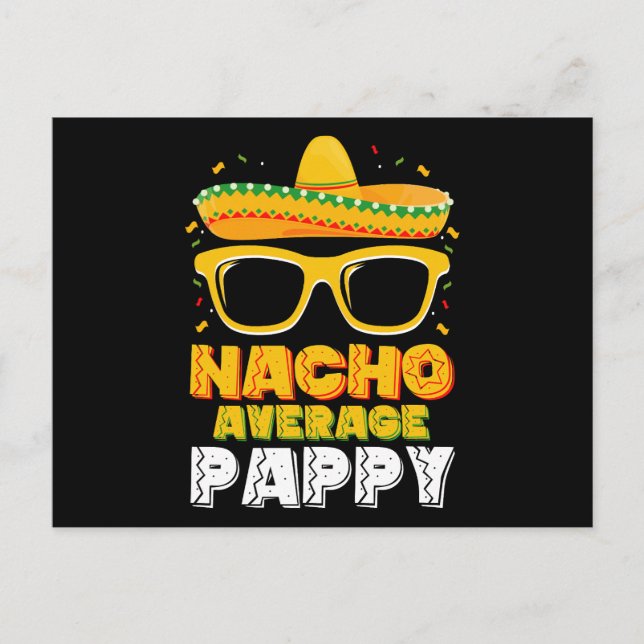 Nacho Average Pappy Dad Family Cinco De Mayo Postcard (Front)