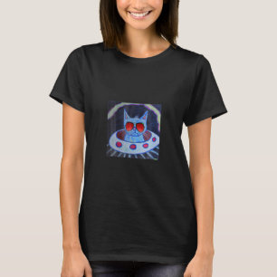 Nacho Average Patriotic Annoyed Space Cat Sunglass T-Shirt