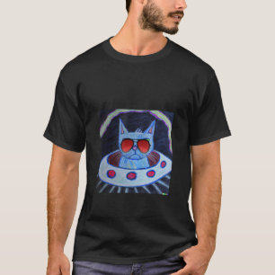 Nacho Average Patriotic Annoyed Space Cat Sunglass T-Shirt
