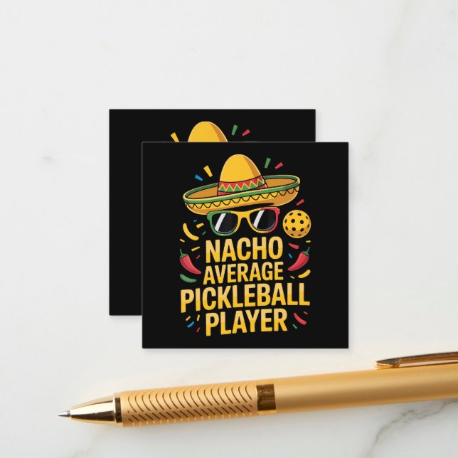 Nacho Average Pickleball Player Enclosure Card (Front/Back In Situ)