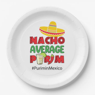 Nacho Average Purim   Square Sticker Paper Plate