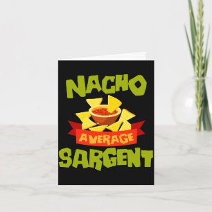 Nacho average sargent funny birthday surname card