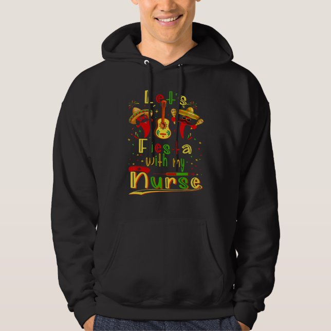 Nacho Average School Nurse Cinco De Mayo Mexican L Hoodie (Front)