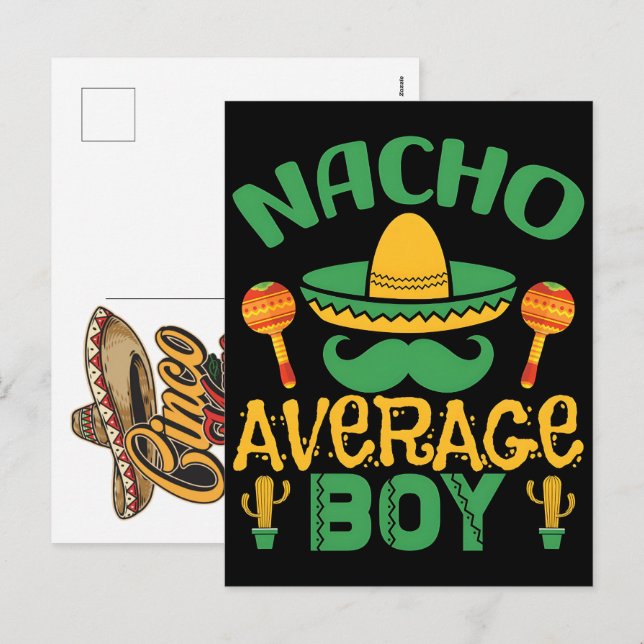 nacho-average-senorita-cinco-de-mayo-happy-funny- holiday postcard (Front/Back)