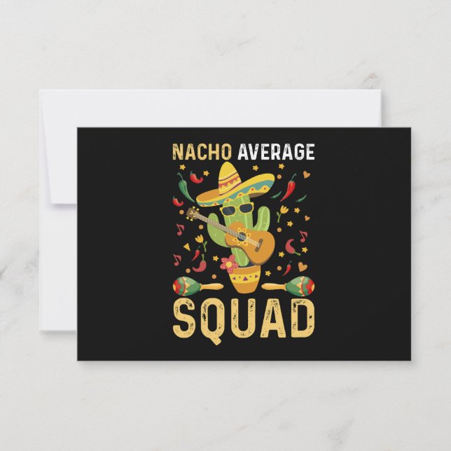 Nacho Average Squad Cinco De Mayo Mexican Party Thank You Card (Front)