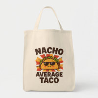 Nacho Average Taco Funny Food Pun Comic Style