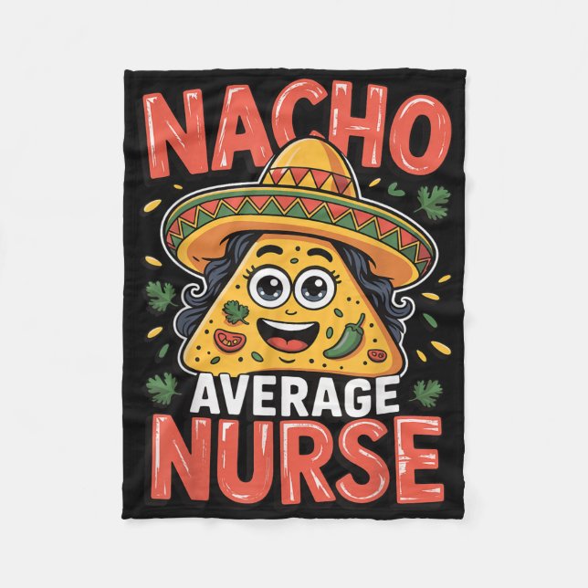Nacho Average Teacher Apple Cinco De Mayo Teacher  Fleece Blanket (Front)