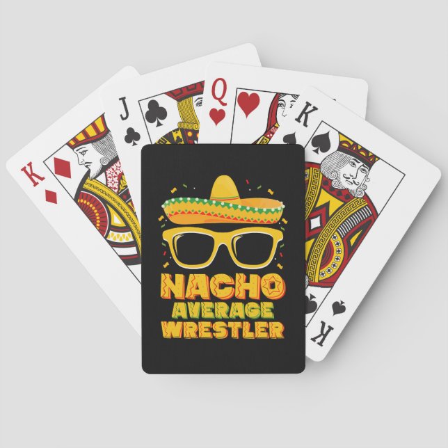 Nacho Average Wrestler Wrestling Cinco de Mayo Playing Cards (Back)