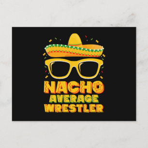 Nacho Average Wrestler Wrestling Cinco de Mayo Postcard
