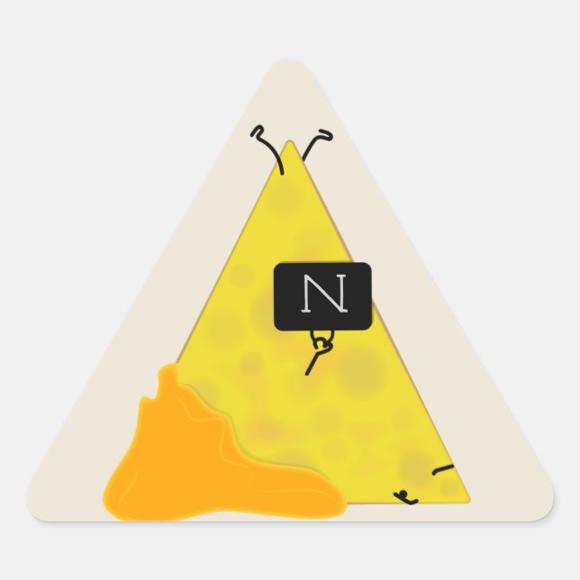 NACHO BAG Tortilla Chip with Cheese Toting a Bag Triangle Sticker (Front)