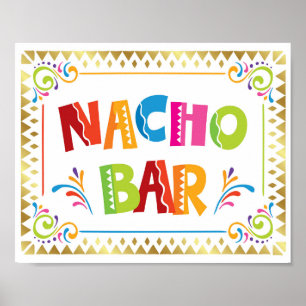 NACHO BAR Fiesta Party Sign Print