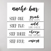 Nacho Bar Sign, Make Your Own Nachos