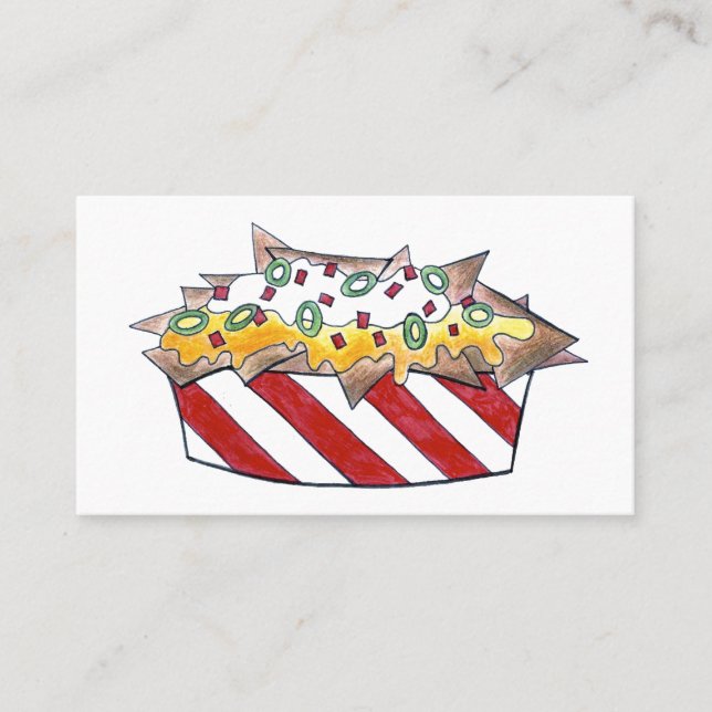 Nacho Chips Cheese Nachos Bar Restaurant Junk Food Business Card (Front)