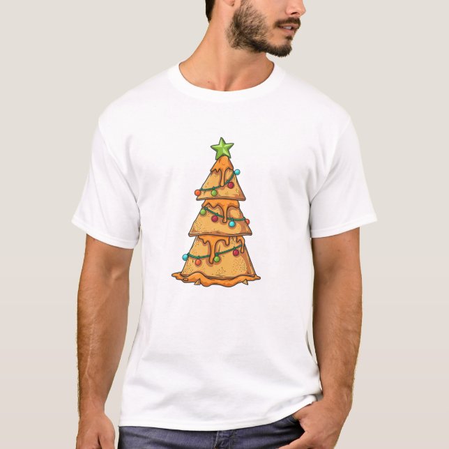Nacho Christmas Tree Xmas Pyjamas T-Shirt (Front)
