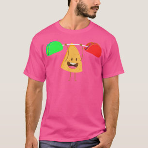 Nacho Lifting Taco Food Squat Barbell Gym Cinco De T-Shirt