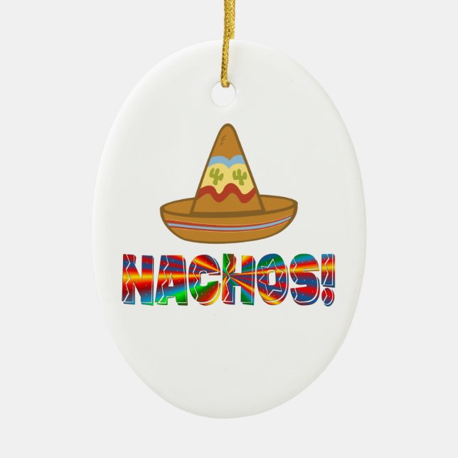 Nacho Love Ceramic Tree Decoration (Front)