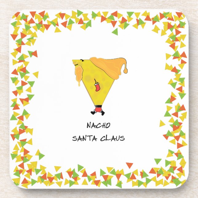 Nacho Santa with Chips Coaster (Front)