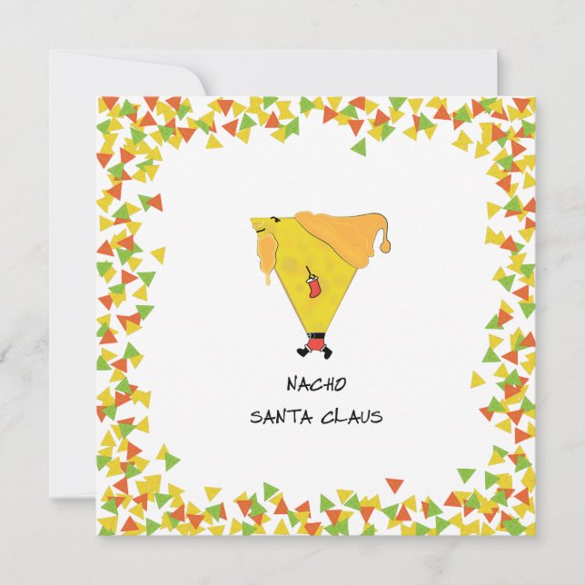 Nacho Santa with Chips Invitation (Front)