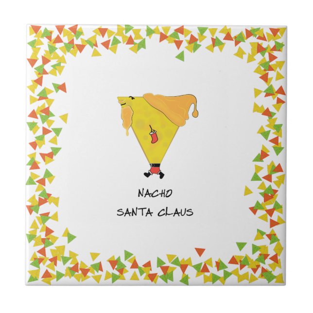 Nacho Santa with Chips Tile (Front)