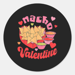 Nacho Valentine Happy Valentines Day Food Pun Mexi Classic Round Sticker