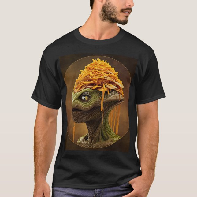 Nachos Alien – Fun Party Snack Art T-Shirt (Front)