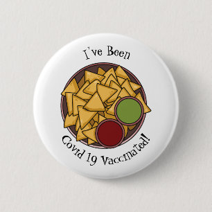 Nachos cartoon illustration  6 cm round badge