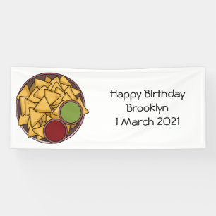Nachos cartoon illustration banner