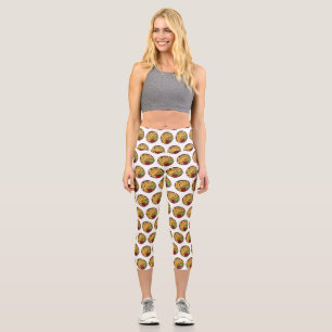 Nachos cartoon illustration  capri leggings