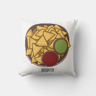 Nachos cartoon illustration  cushion