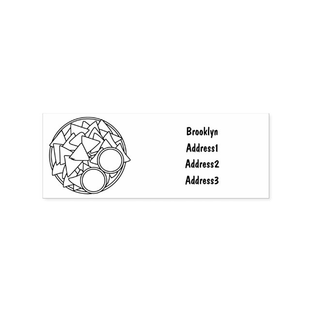 Nachos cartoon illustration rubber stamp (Imprint)