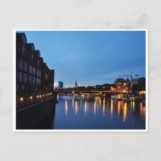 Nacht beim Fluss Postcard (Front)