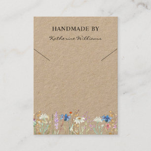 Nacklace  Display Card    Wildflower Floral