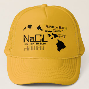 NaCL SALT WATER SURF PUPUKEA BEACH Trucker Hat