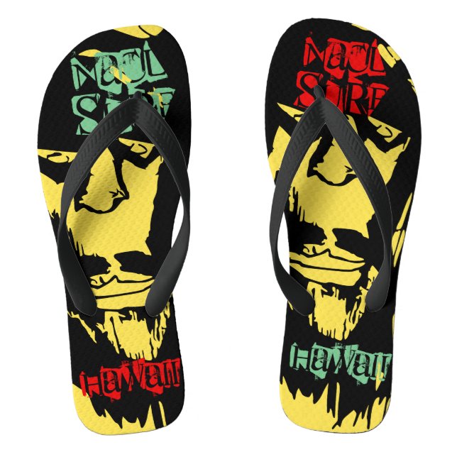 NaCL SURF HAWAII RASTA Flip Flops (Footbed)