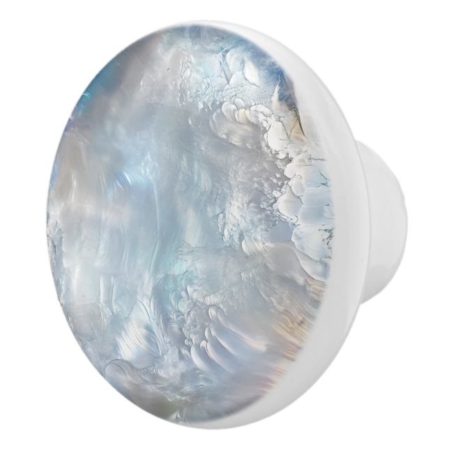 Nacre Pearl Pattern Ceramic Knob (Right)