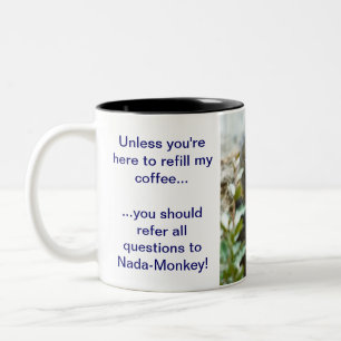 Nada-Monkey #166 Two-Tone Coffee Mug