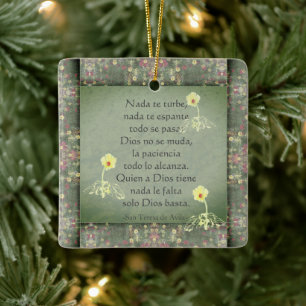 "Nada te turbe"San Teresa di Avila/Custom Greeting Ceramic Ornament