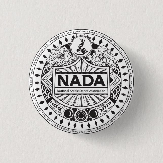 NADA TRIBAL STYLE 1.25" ROUND BADGE (Front)