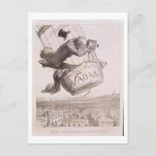Nadar (1820-1910) elevating Photography to the hei Postcard (Front)