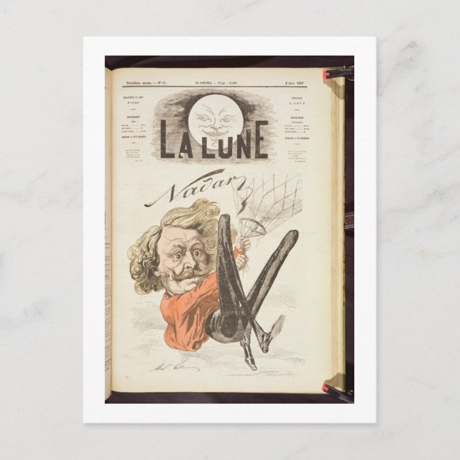 Nadar (1820-1910) title page of 'La Lune', publish Postcard (Front)