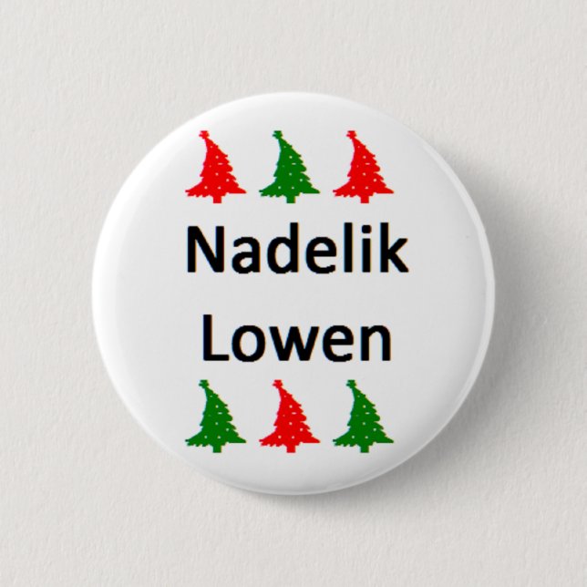 nadelik lowen trees  6 cm round badge (Front)