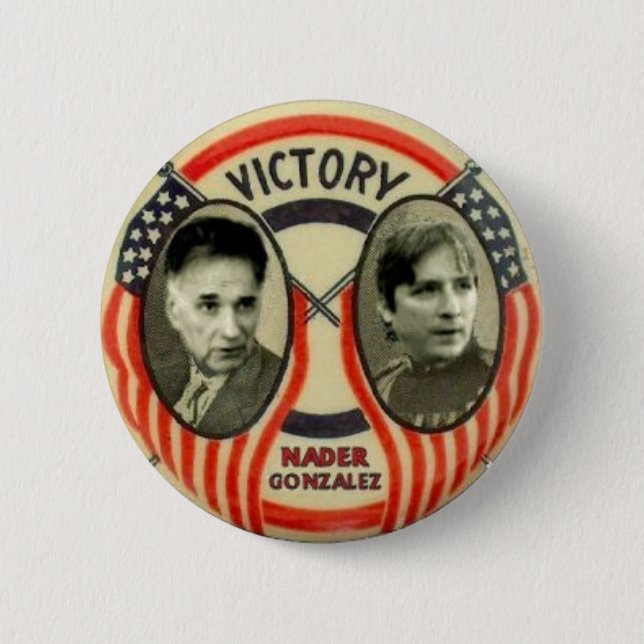 Nader and Gonzalez 6 Cm Round Badge (Front)